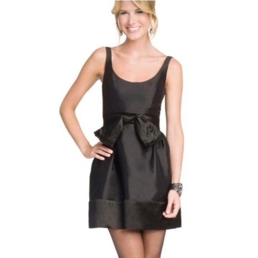Milly Dominique Bow Dress Black Size 2 Cocktail Formal Quiet Luxury